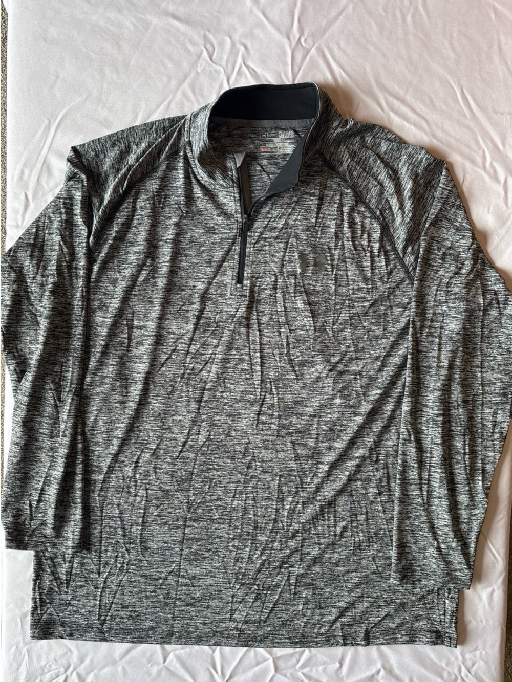 Under Armour Men's Gray Heathered 1/4 Zip Performance Shirt Pullover